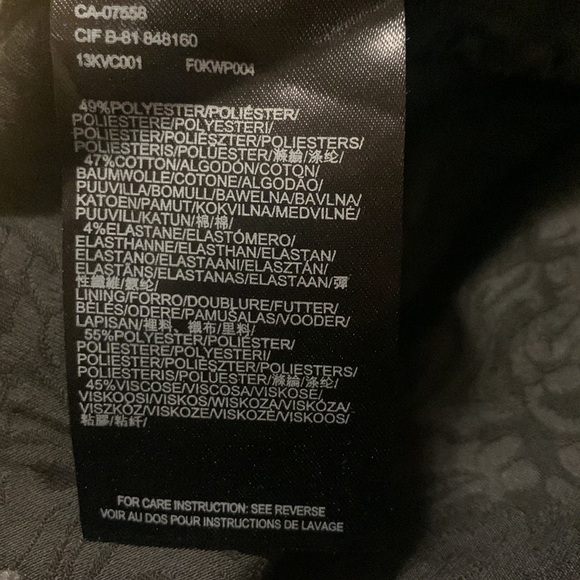 Mexx womens black on black lace like pattern pants size 12 - Picture 5 of 6